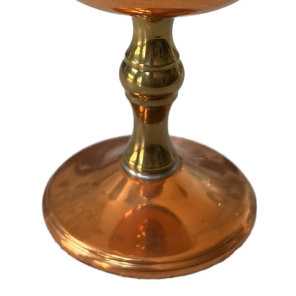 Coppercraft Guild ~ One Goblet Solid Copper with brass stem - Picture 5 of 5